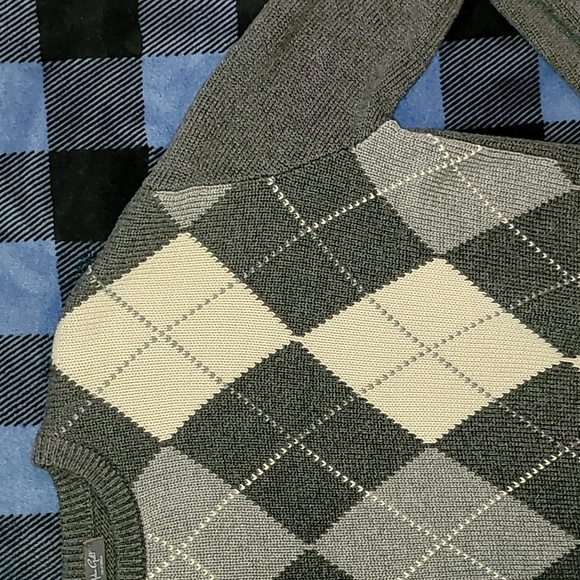 Y2k. John Galt. Argyle. Crewneck pullover. Cotton blend. Like-new. Men's medium - Picture 7 of 16